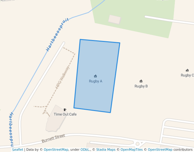 Rugby field in Pretoria | Map and Routes