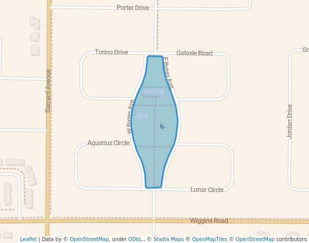 walking in Bethune Center Park map in Indianola
