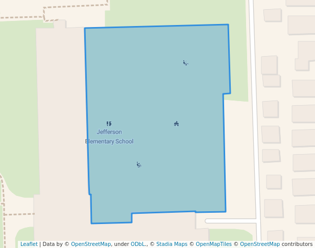walking in Jefferson Elementary Playground map in Wyandotte