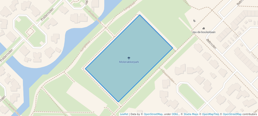 walking in Molenakkerpark map in Weert