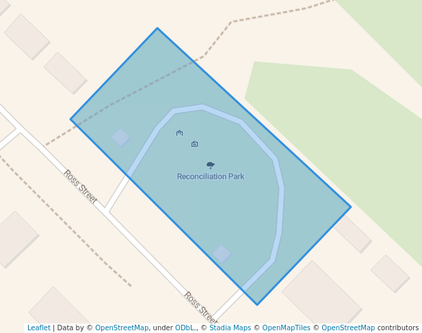 walking in Reconciliation Park map in Wilcannia