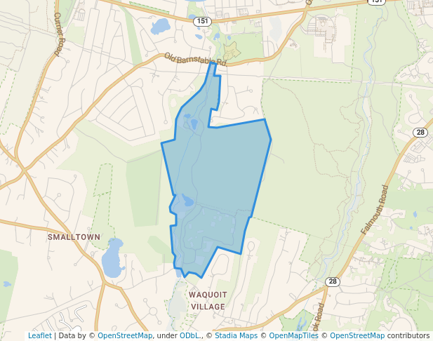 walking in Child's River Cooridoor map in Mashpee