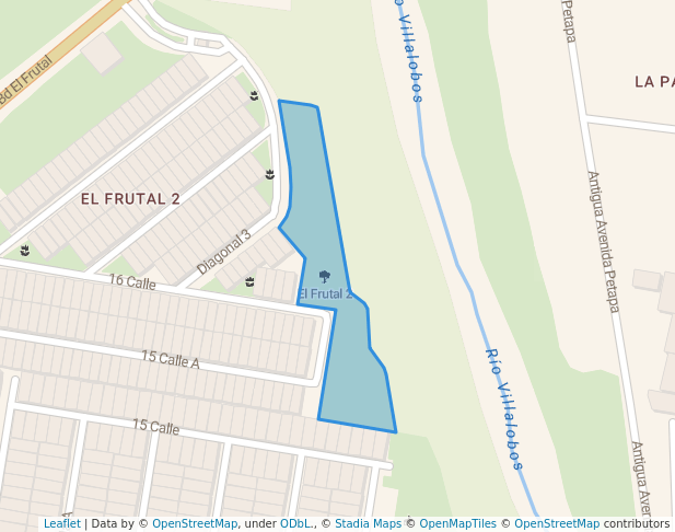 walking in El Frutal 2 map in Villa Nueva
