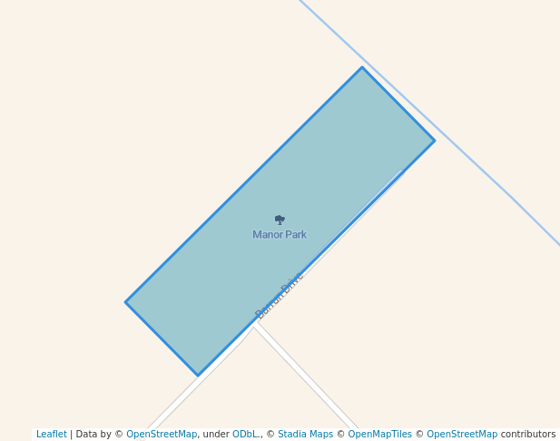 walking in Manor Park map in Hollywood