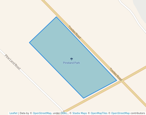 walking in Pineland Park map in Hollywood