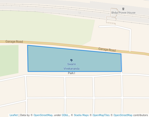 walking in Swami Vivekananda Park I map in Bhilai