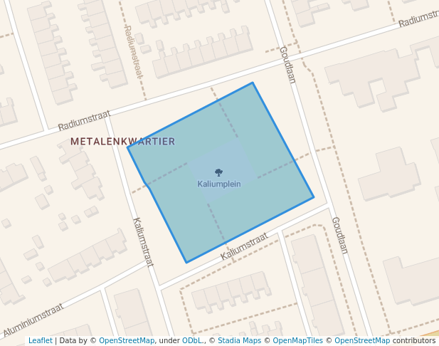 walking in Kaliumplein map in Groningen