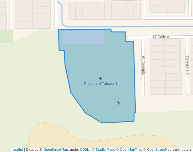 walking in Prados del Tabacal 1 map in Villa Nueva