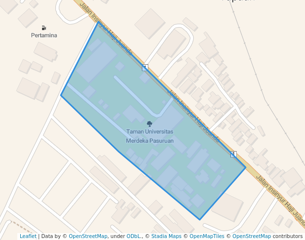 Taman Universitas Merdeka Pasuruan in Pasuruan | Map and Routes