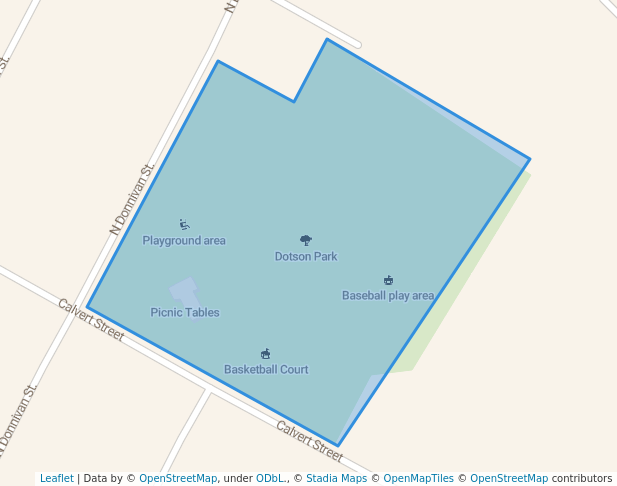 walking in Dotson Park map in Princeton