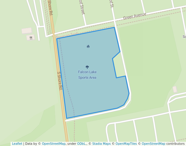 walking in Falcon Lake Sports Area map in Whiteshell