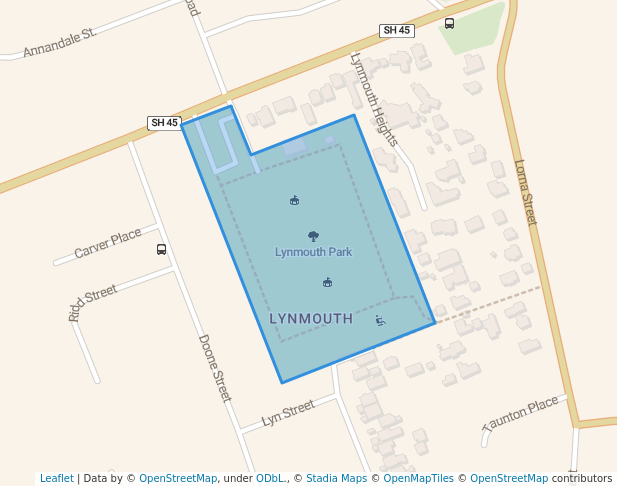 walking in Lynmouth Park map in New Plymouth