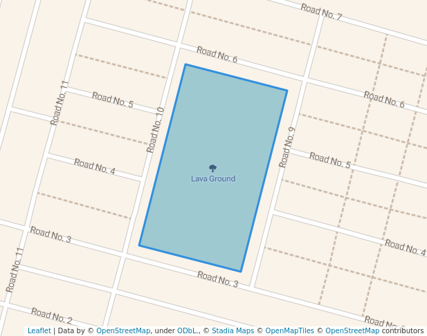 walking in Lava Ground map in Jamshedpur