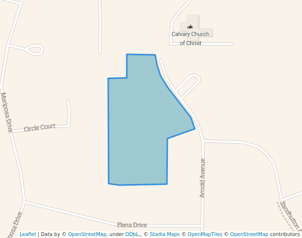 walking in Mariposa Park map in Rockford