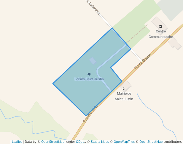 walking in Loisirs Saint-Justin map in Saint-Justin