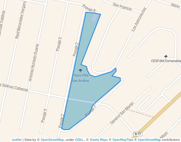 walking in Plaza Villa San Andrés map in Colina