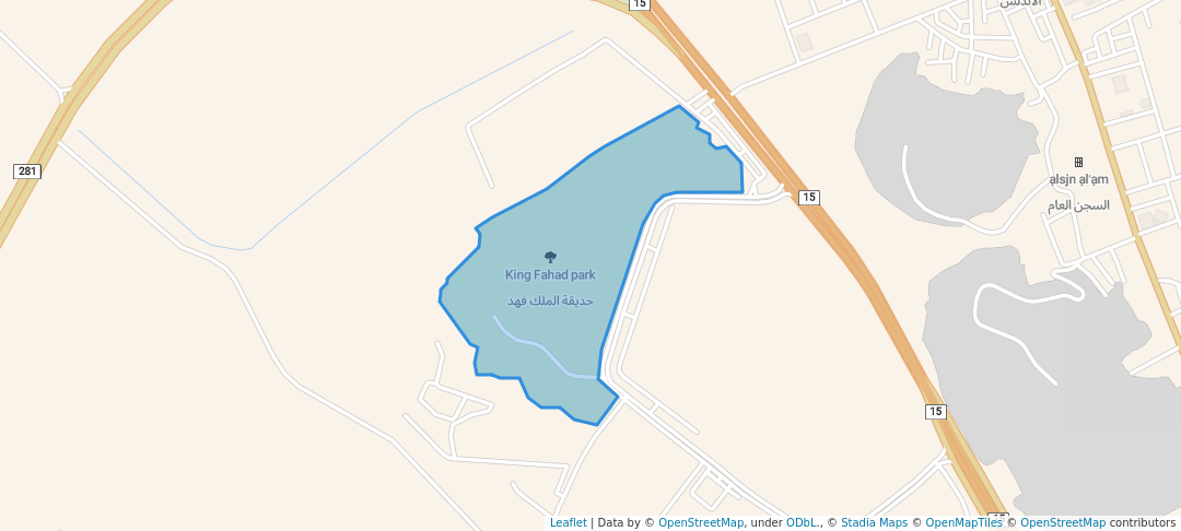 walking in King Fahad park map in At Taif