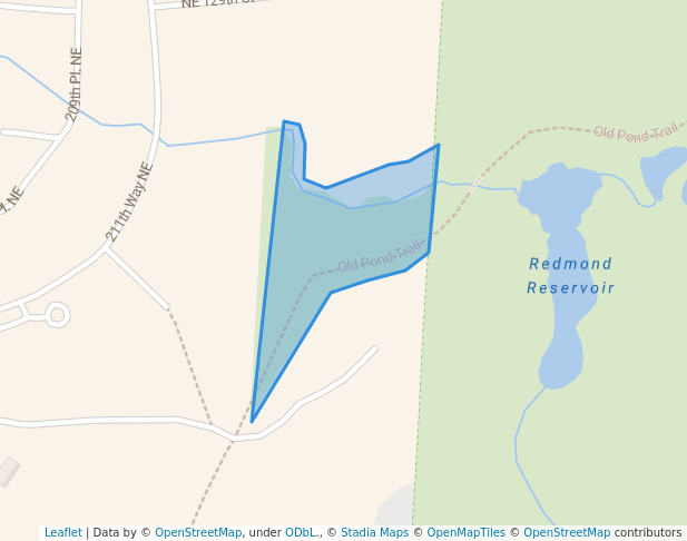 walking in Redmond Watershed Addition Park map in Woodinville