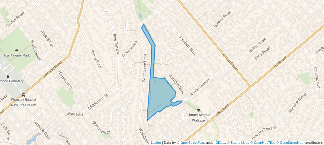 walking in Bill Wilkes Reserve map in Richmond