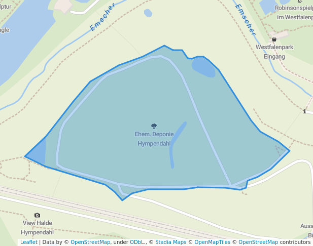 walking in Ehem. Deponie Hympendahl map in Dortmund