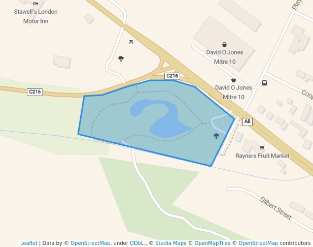 walking in Federation Park map in Stawell