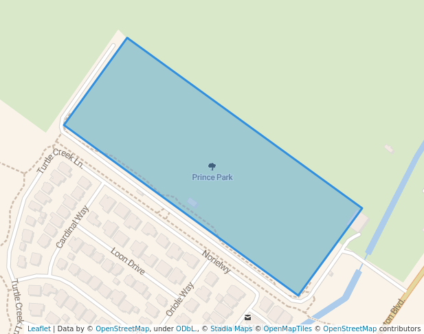 walking in Prince Park map in Petaluma