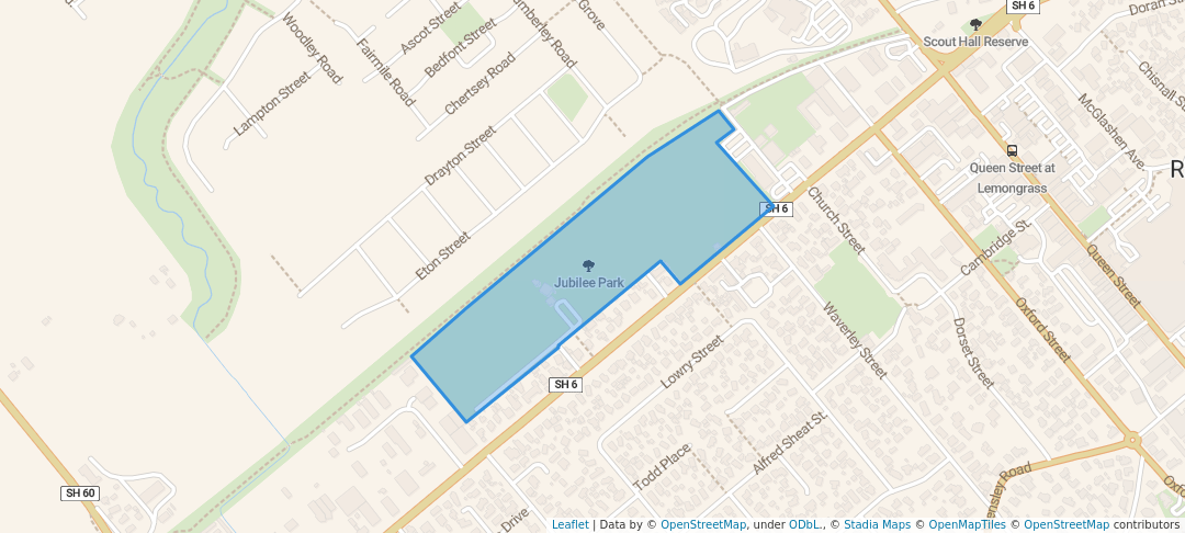 walking in Jubilee Park map in Richmond