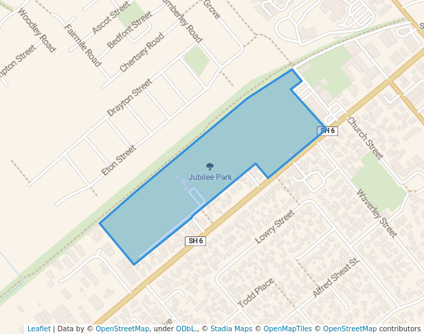 walking in Jubilee Park map in Richmond