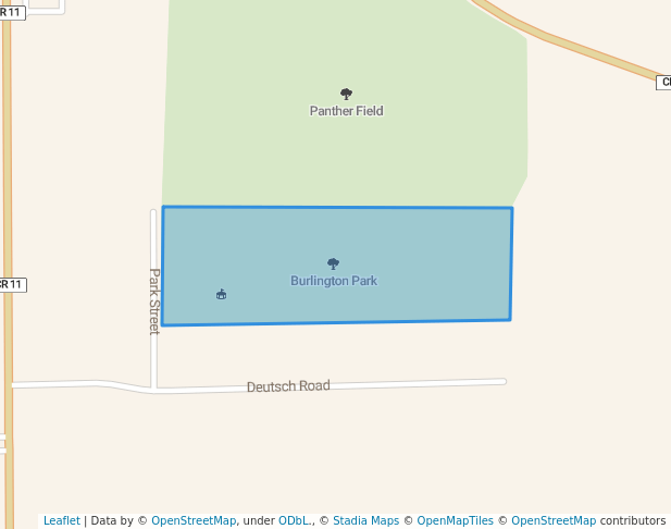 walking in Burlington Park map in Hampshire