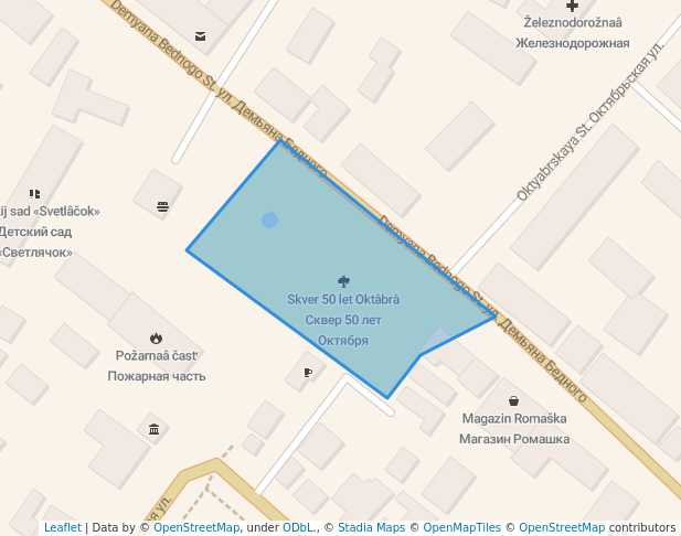 walking in Сквер 50 лет Октября map in Kizlyar