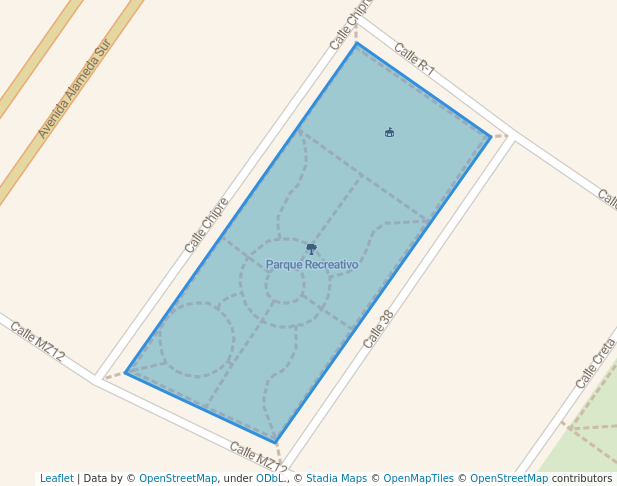 walking in Parque Recreativo map in Chorrillos