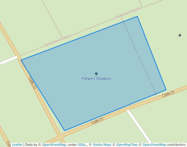 walking in Parque I. Zaragoza map in Ciudad del Carmen