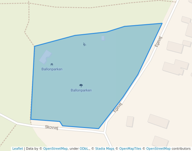 walking in Ballonparken map in Oksbøl