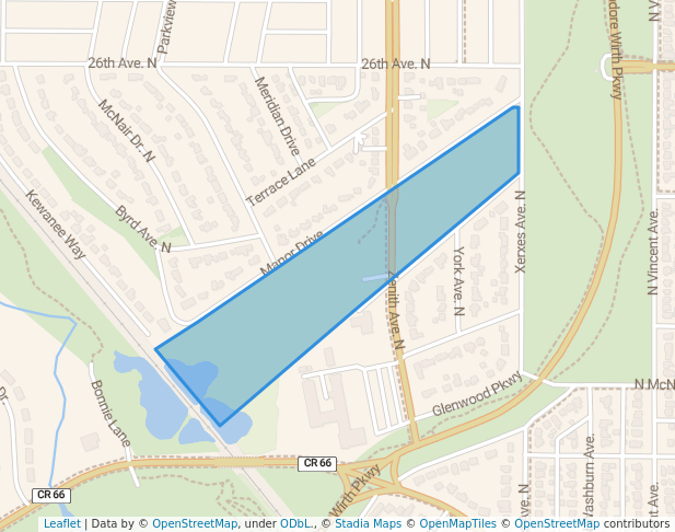 walking in Glenview Park map in Golden Valley