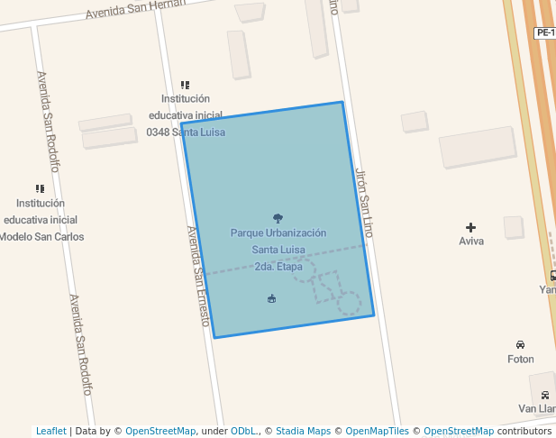 walking in Parque Urbanización Santa Luisa 2da. Etapa map in Los Olivos