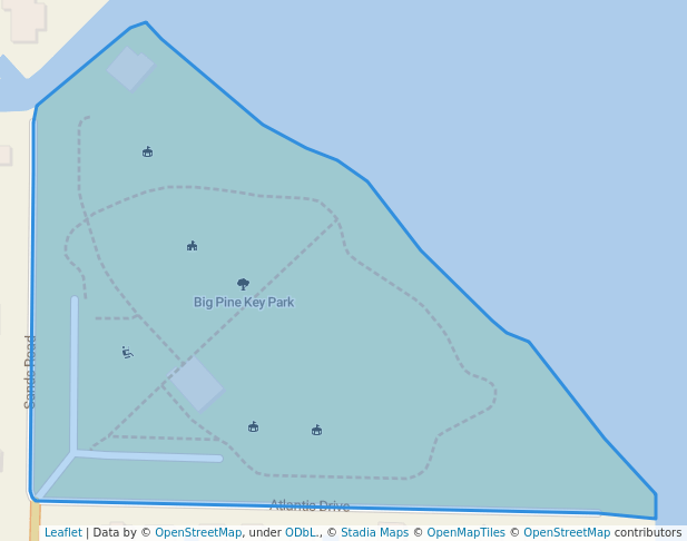 walking in Big Pine Key Park map in Big Pine Key