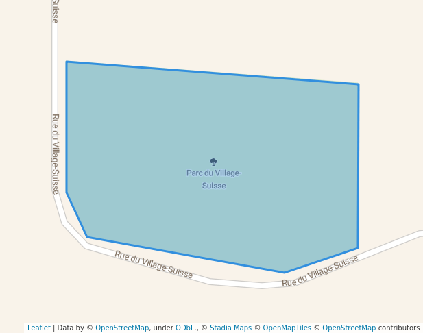 walking in Parc du Village-Suisse map in Saint-Jean-sur-Richelieu