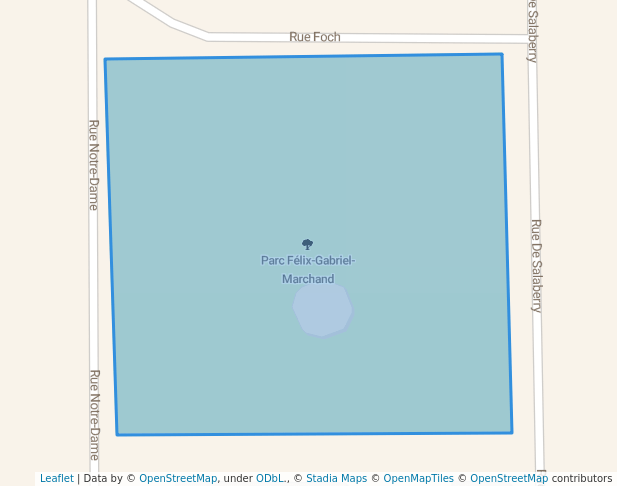 walking in Parc Félix-Gabriel-Marchand map in Saint-Jean-sur-Richelieu