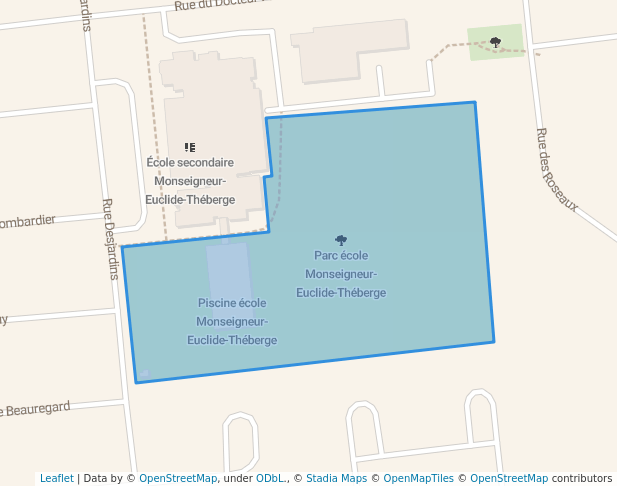 walking in Parc école Monseigneur-Euclide-Théberge map in Marieville