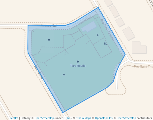 walking in Parc Houde map in Saint-Lambert