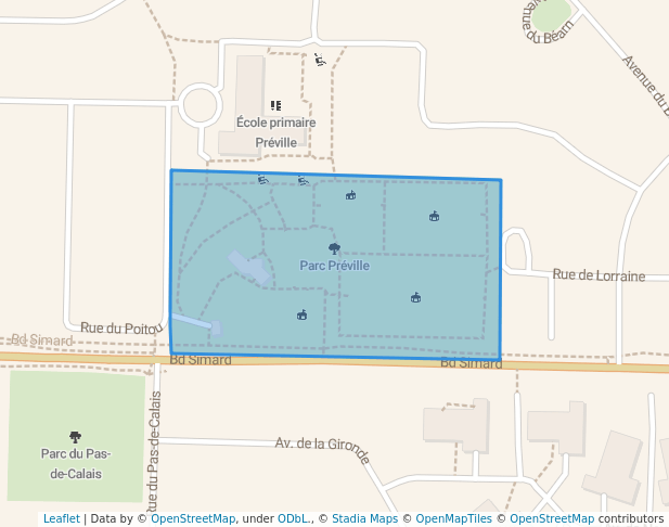 walking in Parc Préville map in Saint-Lambert