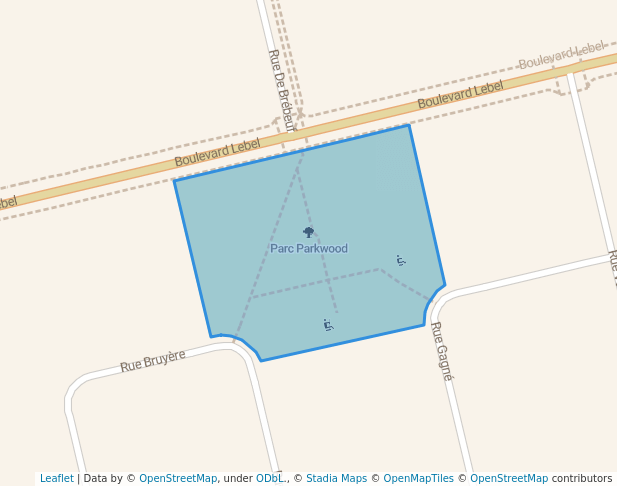 walking in Parc Parkwood map in Chambly