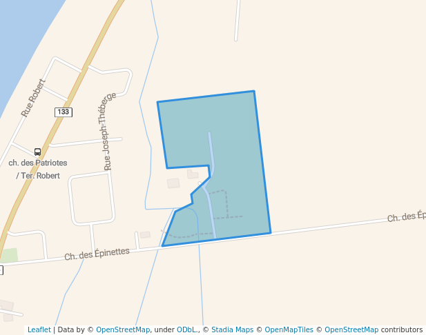 walking in Parc Roger-Bélisle map in Saint-Jean-Baptiste