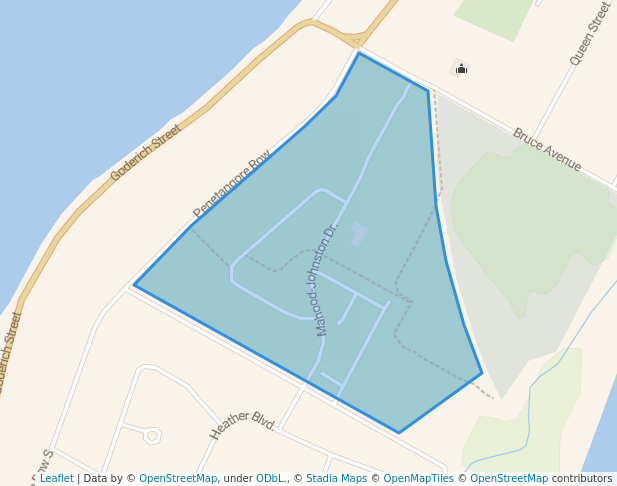 walking in Saratoga Park map in Kincardine