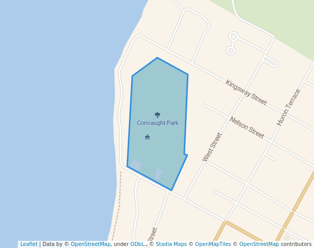 walking in Connaught Park map in Kincardine