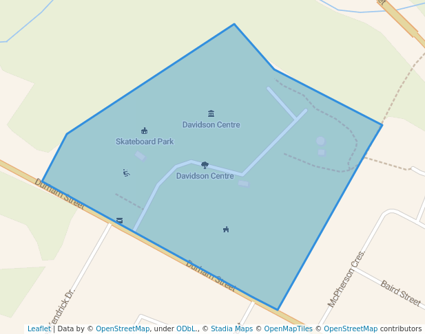 walking in Davidson Centre map in Kincardine