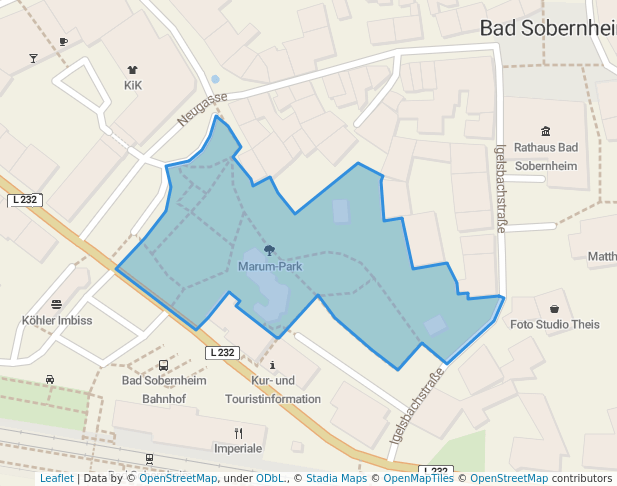 walking in Marum-Park map in Bad Sobernheim