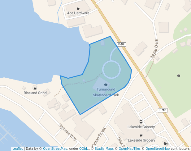 walking in Turnaround Park map in Sitka