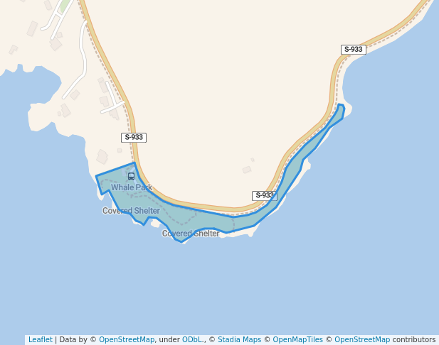 walking in Whale Park map in Sitka