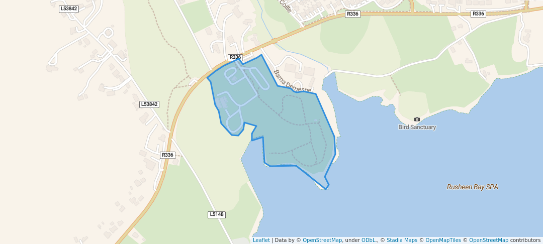 walking in Hunters Park map in Galway